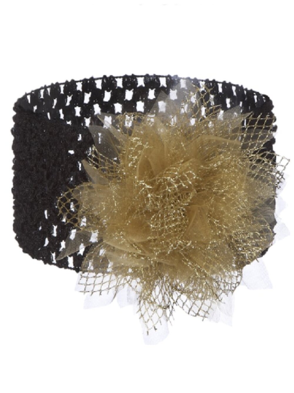 Golden Sparkle Baby Girl's Headband for 0 - 12 Months